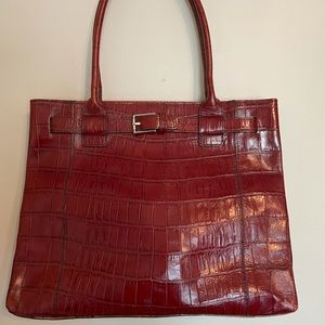 Kenneth Cole leather croc embossed purse